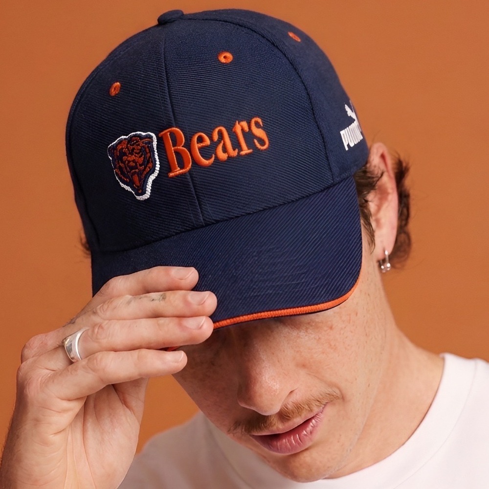Puma Chicago Bears NFL Pro Line Vintage 90s Hat OSFA‎ Navy Blue Strapback